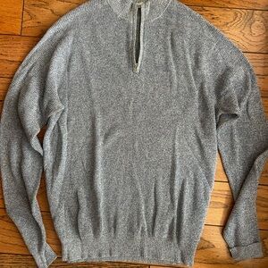 Peter Millar Men's Zip Up Gray Sweater